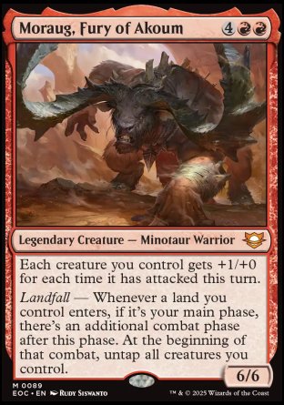 (089) Magic The Gathering Commander: Edge of Eternities Single: Moraug, Fury of Akoum  Mythic