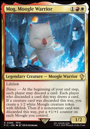 (089) Magic The Gathering Commander: Magic: The Gathering - FINAL FANTASY Single: Mog, Moogle Warrior  Rare