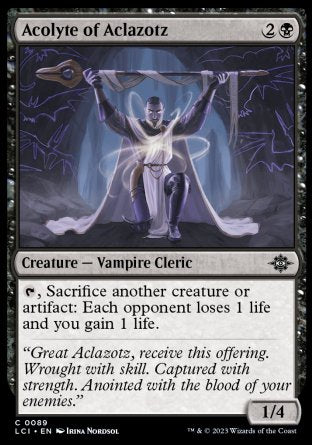 (089) Magic The Gathering The Lost Caverns of Ixalan Single: Acolyte of Aclazotz  Common