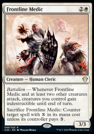 (089/322) Magic The Gathering Commander: Ikoria Single: Frontline Medic  Rare