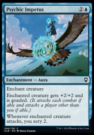 (089) Magic The Gathering Commander Legends: Battle for Baldur's Gate Single: Psychic Impetus Holo Common