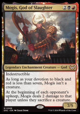 (089) Magic The Gathering Commander: Duskmourn: House of Horror Single: Mogis, God of Slaughter  Mythic