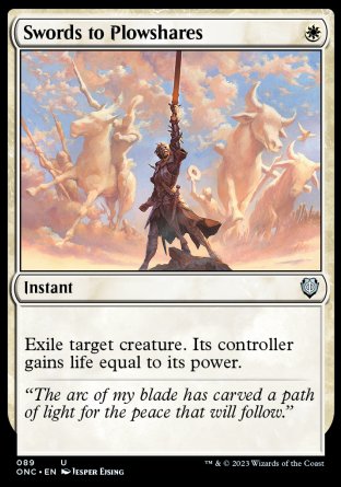 (089) Magic The Gathering Commander: Phyrexia: All Will Be One Single: Swords to Plowshares  Uncommon