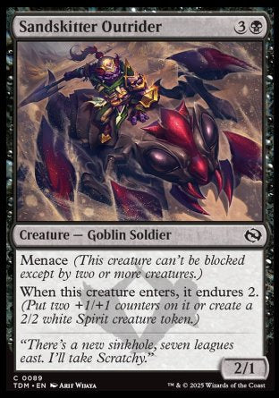(089) Magic The Gathering Tarkir: Dragonstorm Single: Sandskitter Outrider Holo Common