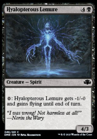 (089) Magic The Gathering Dominaria Remastered Single: Hyalopterous Lemure  Common