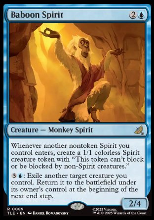 (089) Magic The Gathering Magic: The Gathering | Avatar: The Last Airbender: Eternal Single: Baboon Spirit (V.1)  Rare