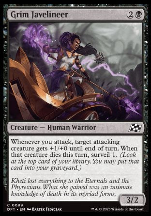 (089) Magic The Gathering Aetherdrift Single: Grim Javelineer  Common