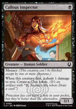 (089) Magic The Gathering Magic: The Gathering | Avatar: The Last Airbender Single: Callous Inspector Holo Common