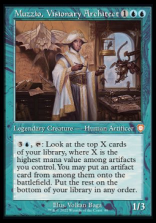 (089) Magic The Gathering Commander: The Brothers' War Single: Muzzio, Visionary Architect  Mythic