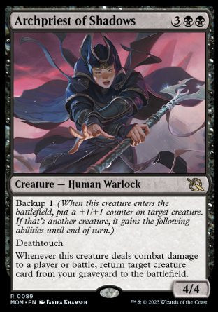 (089) Magic The Gathering March of the Machine Single: Archpriest of Shadows Holo Rare