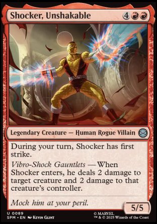 (089) Magic The Gathering Magic: The Gathering | Marvel's Spider-Man Single: Shocker, Unshakable Holo Uncommon