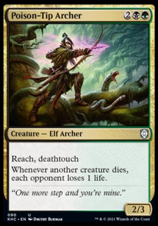 (090) Magic The Gathering Commander: Kaldheim Single: Poison-Tip Archer  Uncommon
