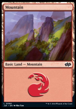 (090) Magic The Gathering Foundations Jumpstart Single: Mountain (V.1)  Land