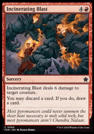 (090) Magic The Gathering Magic: The Gathering Foundations Single: Incinerating Blast  Common
