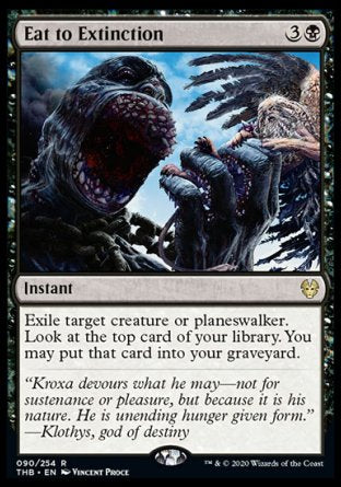 (090/254) Magic The Gathering Theros Beyond Death Single: Eat to Extinction Holo Rare