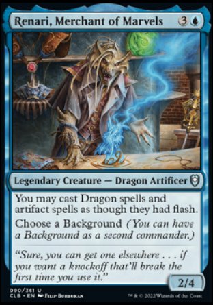 (090) Magic The Gathering Commander Legends: Battle for Baldur's Gate Single: Renari, Merchant of Marvels  Uncommon