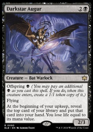(090) Magic The Gathering Bloomburrow Single: Darkstar Augur  Rare