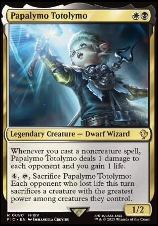 (090) Magic The Gathering Commander: Magic: The Gathering - FINAL FANTASY Single: Papalymo Totolymo  Rare