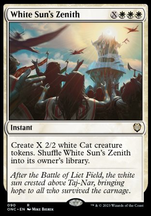 (090) Magic The Gathering Commander: Phyrexia: All Will Be One Single: White Sun's Zenith  Rare