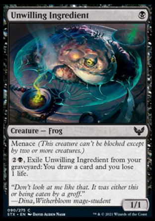 (090) Magic The Gathering Strixhaven: School of Mages Single: Unwilling Ingredient  Common