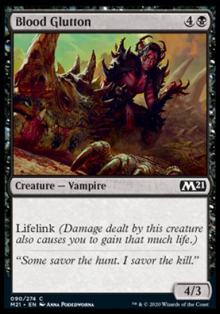(090) Magic The Gathering Core 2021 Single: Blood Glutton  Common