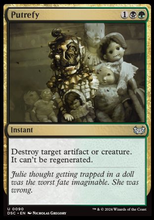 (090) Magic The Gathering Commander: Duskmourn: House of Horror Single: Putrefy  Uncommon