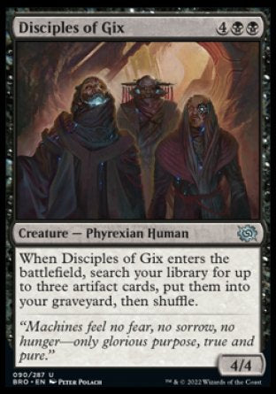(090) Magic The Gathering The Brothers' War Single: Disciples of Gix Holo Uncommon