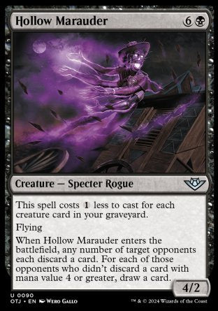 (090) Magic The Gathering Outlaws of Thunder Junction Single: Hollow Marauder  Uncommon