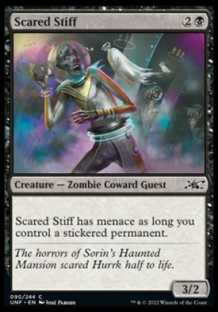 (090) Magic The Gathering Unfinity Single: Scared Stiff Holo Common