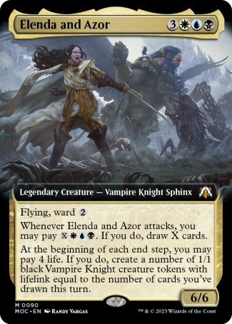 (090) Magic The Gathering Commander: March of the Machine: Extras Single: Elenda and Azor  Mythic