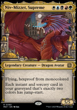 (090) Magic The Gathering March of the Machine: The Aftermath: Extras Single: Niv-Mizzet, Supreme (V.1) Holo Rare