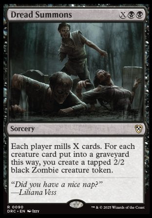 (090) Magic The Gathering Commander: Aetherdrift Single: Dread Summons  Rare