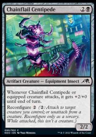 (090) Magic The Gathering Kamigawa: Neon Dynasty Single: Chainflail Centipede  Common
