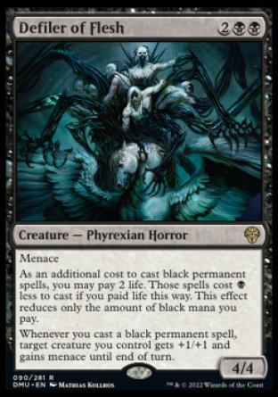 (090) Magic The Gathering Dominaria United Single: Defiler of Flesh  Rare