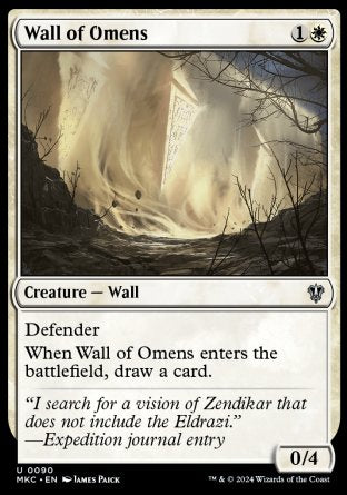 (090) Magic The Gathering Commander: Murders at Karlov Manor Single: Wall of Omens  Uncommon