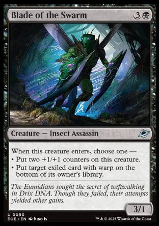(090) Magic The Gathering Edge of Eternities Single: Blade of the Swarm  Uncommon