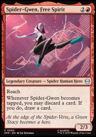 (090) Magic The Gathering Magic: The Gathering | Marvel's Spider-Man Single: Spider-Gwen, Free Spirit  Common