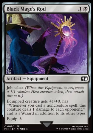 (090) Magic The Gathering Magic: The Gathering - FINAL FANTASY Single: Black Mage's Rod Holo Common