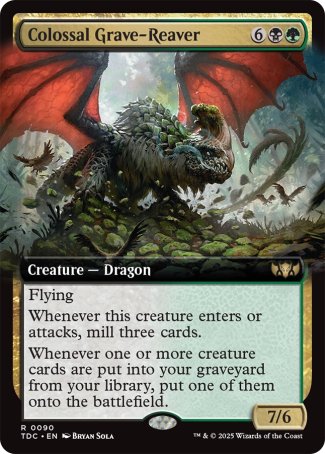 (090) Magic The Gathering Commander: Tarkir: Dragonstorm: Extras Single: Colossal Grave-Reaver  Rare