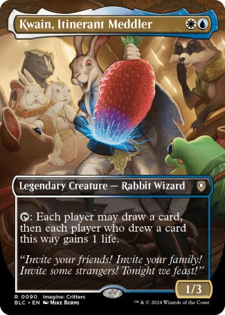 (090) Magic The Gathering Commander: Bloomburrow: Extras Single: Kwain, Itinerant Meddler Holo Rare