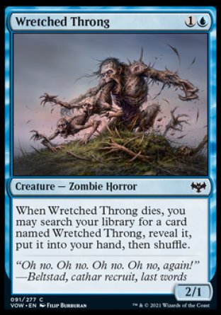 (091) Magic The Gathering Innistrad: Crimson Vow Single: Wretched Throng  Common