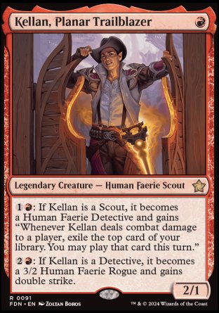 (091) Magic The Gathering Magic: The Gathering Foundations Single: Kellan, Planar Trailblazer  Rare