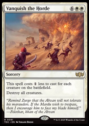 (091) Magic The Gathering Commander: Tarkir: Dragonstorm Single: Vanquish the Horde  Rare