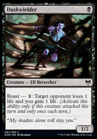 (091/285) Magic The Gathering Kaldheim Single: Duskwielder Holo Common