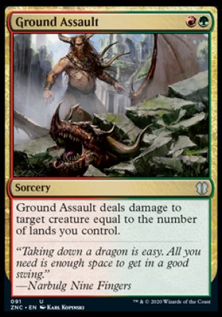 (091) Magic The Gathering Commander: Zendikar Rising Single: Ground Assault  Uncommon