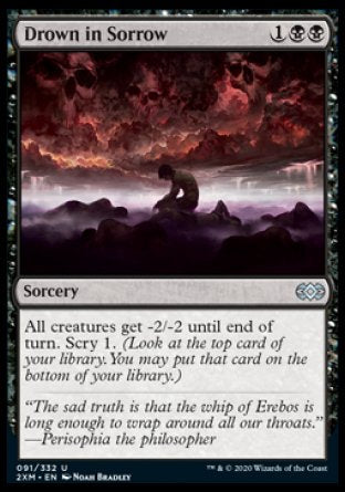 (091/332) Magic The Gathering Double Masters Single: Drown in Sorrow Holo Uncommon