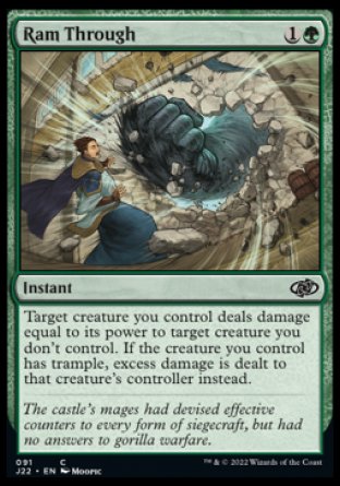 (091) Magic The Gathering Jumpstart 2022 Single: Ram Through  Common