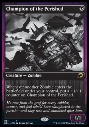 (091) Magic The Gathering Innistrad: Double Feature Single: Champion of the Perished  Rare