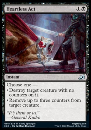 (091/274) Magic The Gathering Ikoria: Lair of Behemoths Single: Heartless Act Holo Uncommon
