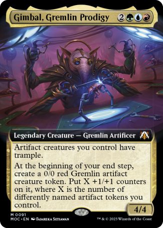 (091) Magic The Gathering Commander: March of the Machine: Extras Single: Gimbal, Gremlin Prodigy (V.1)  Mythic
